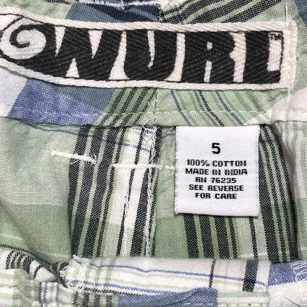 Wurl Shorts Women Size 5 Junior‎ Plaid Golf Multicolor 100% cotton